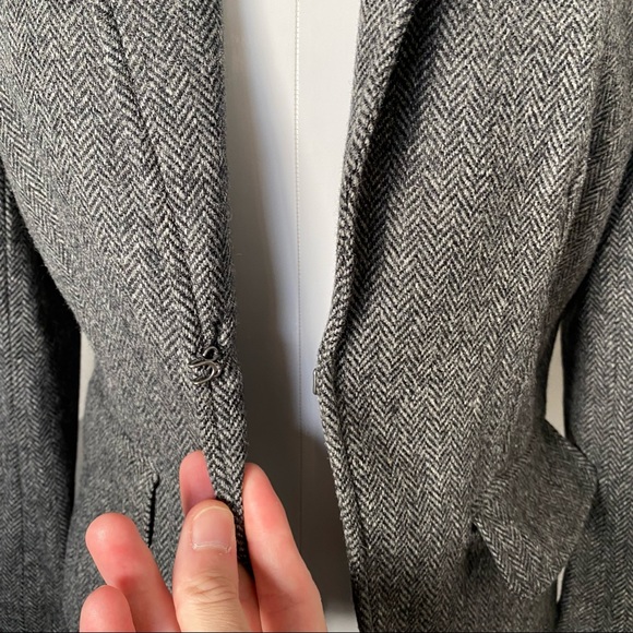 J Crew Wool Herringbone Blazer Jacket Fall - Picture 3 of 9